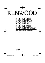 Kenwood KDC-MP243 Instruction Manual preview