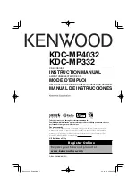 Preview for 1 page of Kenwood KDC-MP332 Instruction Manual