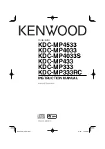 Kenwood KDC-MP333RC Instruction Manual preview