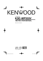 Kenwood KDC-MP333V Instruction Manual preview