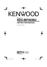 Kenwood KDC-MP4036U Instruction Manual preview