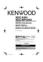 Preview for 1 page of Kenwood KDC-MP435U Instruction Manual