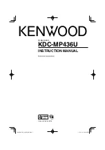 Kenwood KDC-MP436U Instruction Manual preview