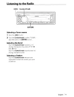 Предварительный просмотр 7 страницы Kenwood KDC-MP445U Quick Start Manual