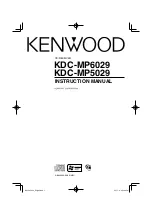 Предварительный просмотр 1 страницы Kenwood KDC-MP5029 Instruction Manual