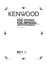 Preview for 1 page of Kenwood KDC-MP5033 Instruction Manual