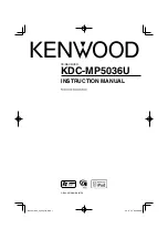 Preview for 1 page of Kenwood KDC-MP5036U Instruction Manual