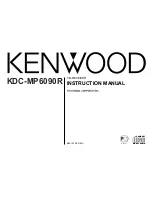 Preview for 1 page of Kenwood KDC-MP6090R Instruction Manual