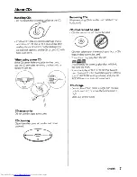 Предварительный просмотр 7 страницы Kenwood KDC-MP732 Instruction Manual