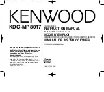 Kenwood KDC-MP8017 Instruction Manual preview