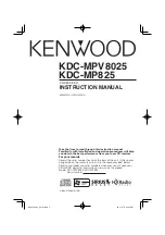 Kenwood KDC-MP825 Instruction Manual preview