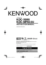 Kenwood KDC-MP832U Instruction Manual preview