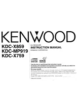 Kenwood KDC-MP919 Instruction Manual preview