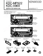 Kenwood KDC-MP922 Service Manual preview