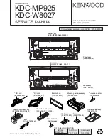 Preview for 1 page of Kenwood KDC-MP925 Service Manual