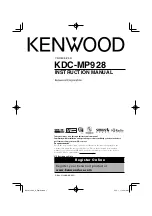 Kenwood KDC-MP928 Instruction Manual preview