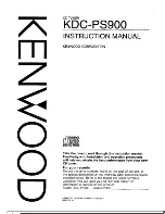 Предварительный просмотр 1 страницы Kenwood KDC-PS900 Instruction Manual