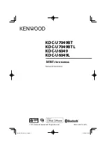 Preview for 1 page of Kenwood KDC-U6049 Instruction Manual