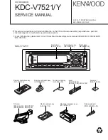 Preview for 1 page of Kenwood KDC-V7521/Y Service Manual