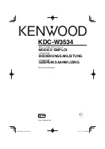 Kenwood KDC-W3534 (French) Manuel D'Instructions preview