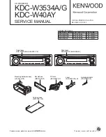 Kenwood KDC-W3534A Service Manual preview