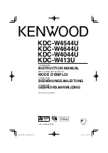 Preview for 1 page of Kenwood KDC-W4044U Instruction Manual