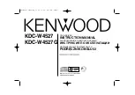 Preview for 1 page of Kenwood KDC-W4527 Instruction Manual