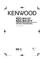 Preview for 1 page of Kenwood KDC-W5137 Instruction Manual