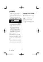 Preview for 72 page of Kenwood KDC-W534 (French) Manuel D'Instructions