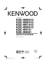 Preview for 1 page of Kenwood KDC-W5541U Instruction Manual