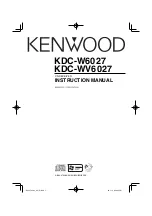 Kenwood KDC-W6027 Instruction Manual preview