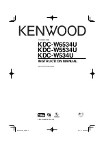 Kenwood KDC-W6534U Instruction Manual предпросмотр