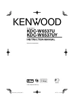 Kenwood KDC-W6537U Instruction Manual preview