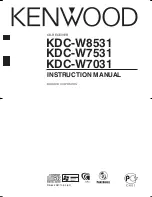 Preview for 1 page of Kenwood KDC-W7031 Instruction Manual