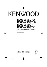 Preview for 1 page of Kenwood KDC-W7037 Instruction Manual