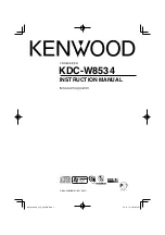 Kenwood KDC-W8534 Instruction Manual preview