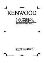 Kenwood KDC-W9537U Instruction Manual предпросмотр