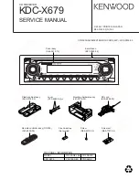 Kenwood KDC-X679 Service Manual предпросмотр