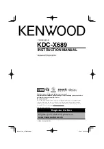 Kenwood KDC-X689 Instruction Manual предпросмотр