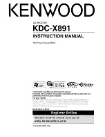 Kenwood KDC-X891 Instruction Manual preview