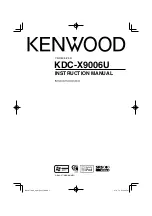 Kenwood KDC-X9006U Instruction Manual preview