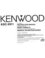 Kenwood KDC-X911 Instruction Manual preview