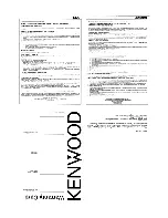 Предварительный просмотр 74 страницы Kenwood KDC-X991 - Excelon CD Receiver Instruction Manual