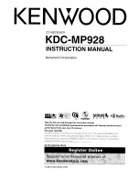 Preview for 1 page of Kenwood kdc0mp928 Instruction Manual