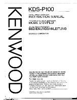 Kenwood KDS-P100 Instruction Manual preview