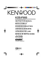 Preview for 1 page of Kenwood KDS-P900 Instruction Manual