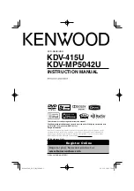 Kenwood KDV-415U Instruction Manual предпросмотр