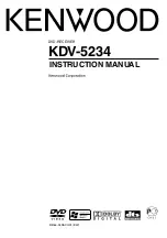 Preview for 1 page of Kenwood KDV-5234 Instruction Manual