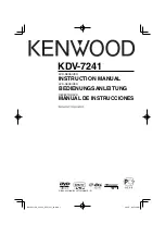 Preview for 1 page of Kenwood KDV-7241 Instruction Manual