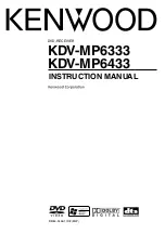 Preview for 1 page of Kenwood KDV-MP6333 Instruction Manual